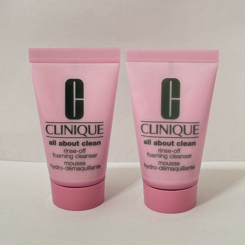 2x Clinique all about clean rinse-off foaming cleanser